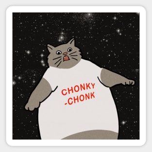 CHONK CAT MEME Sticker